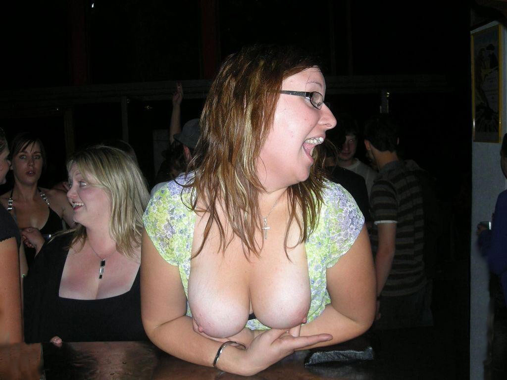 Wife Shows Tits At Bar Niche Top Mature